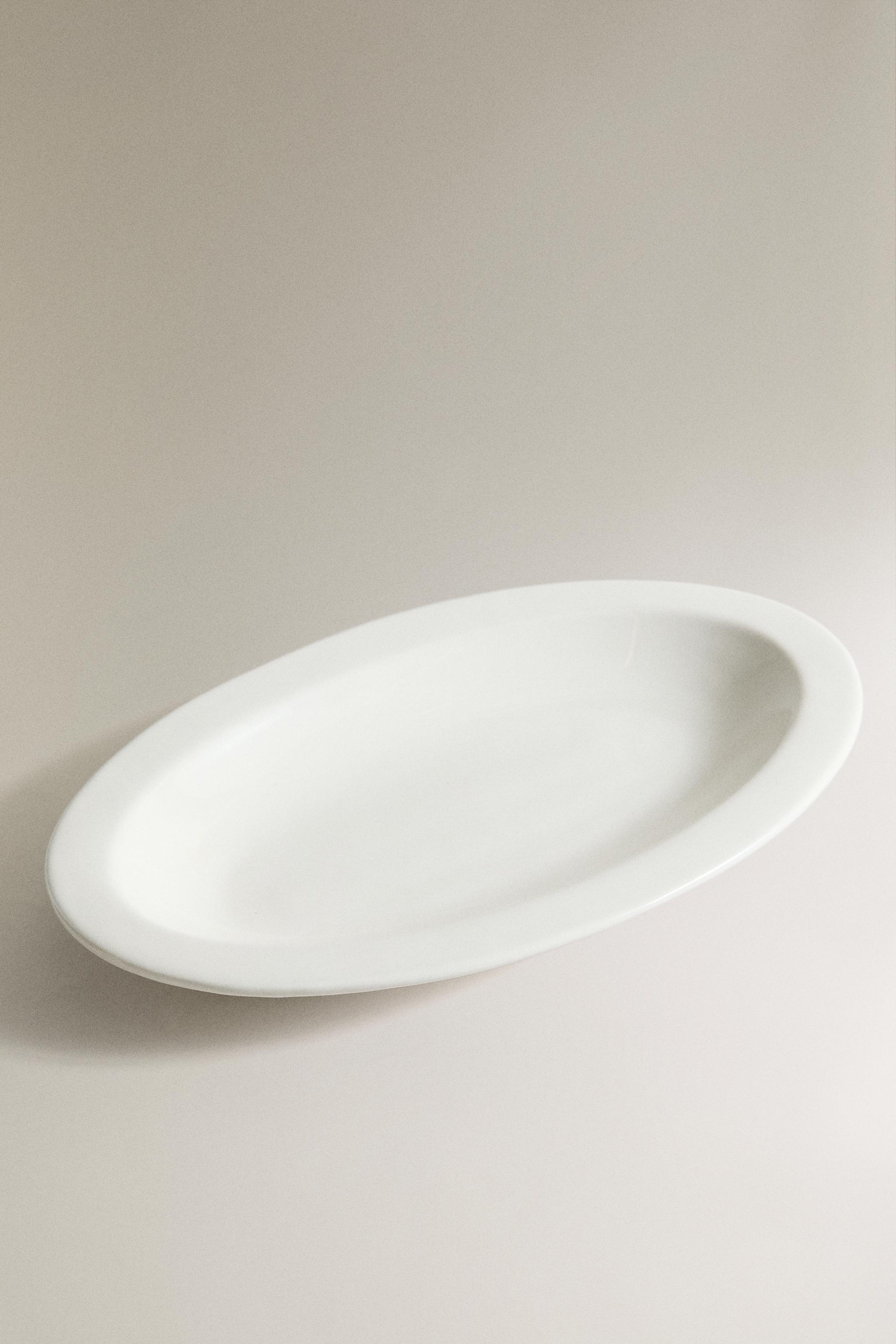PLATEAU DÉCORATIF CÉRAMIQUE CRÈME
